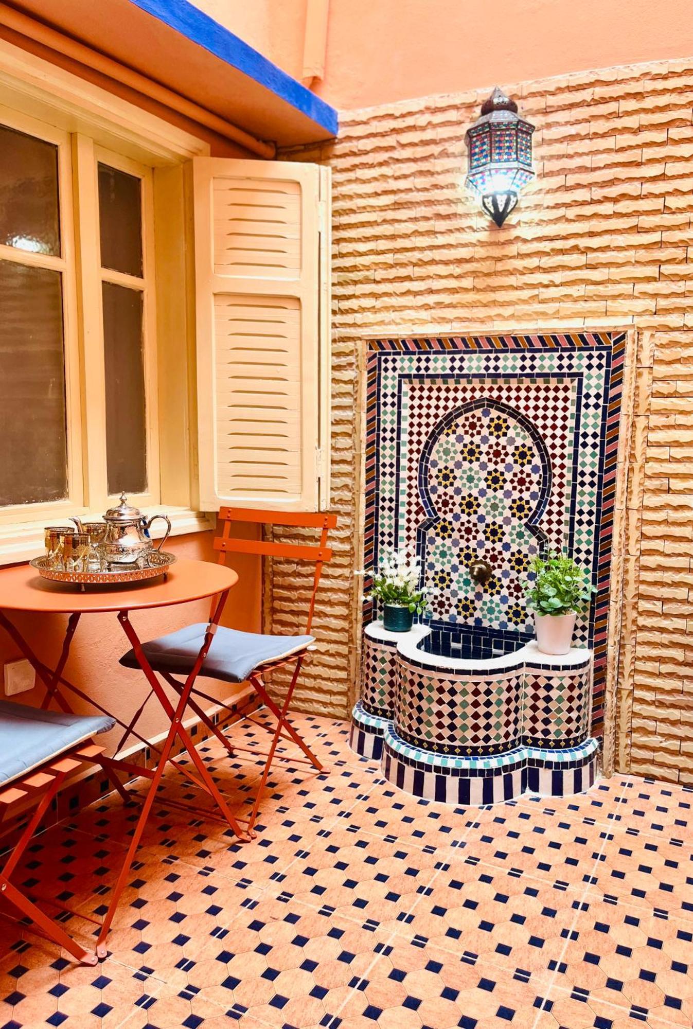 Apartment With Ac, Patio And Rooftop Appartement Climatise Avec Patio Et Toit Terrasse مراكش المظهر الخارجي الصورة
