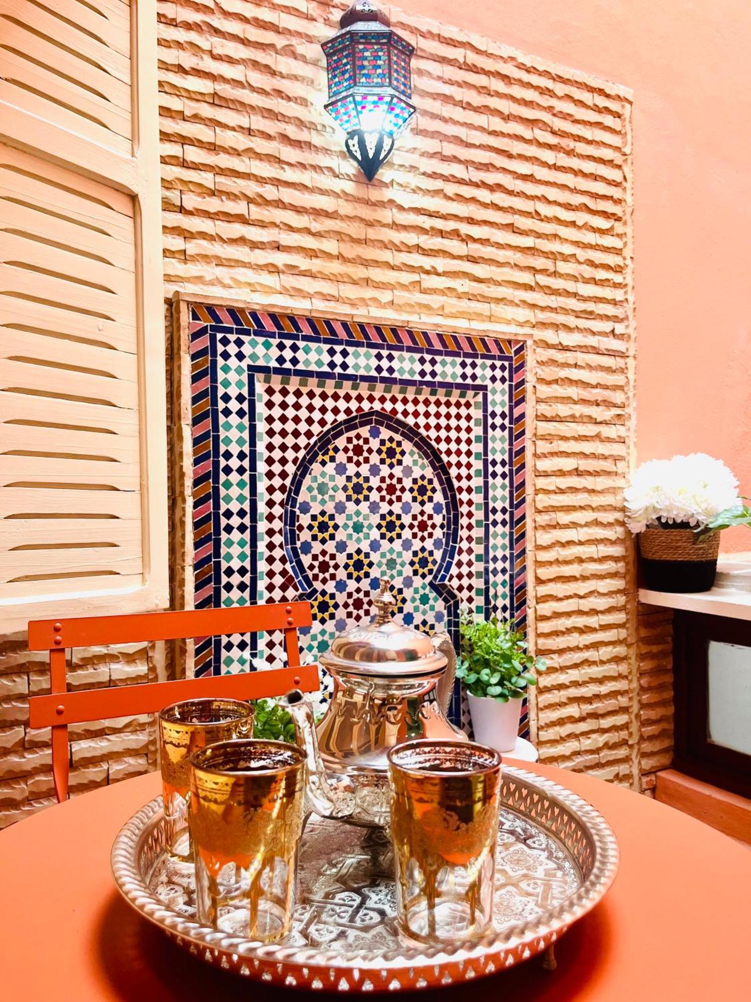 Apartment With Ac, Patio And Rooftop Appartement Climatise Avec Patio Et Toit Terrasse مراكش المظهر الخارجي الصورة